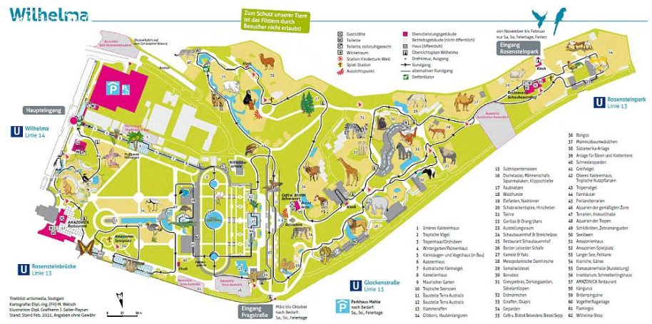 Zoomap Wilhelma Stuttgart