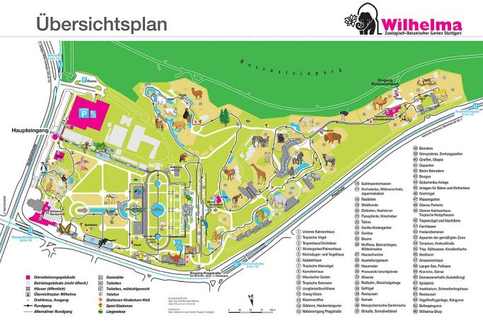 Zoomap Wilhelma Stuttgart