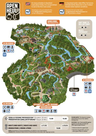 Apenheul Zoo Zoomap