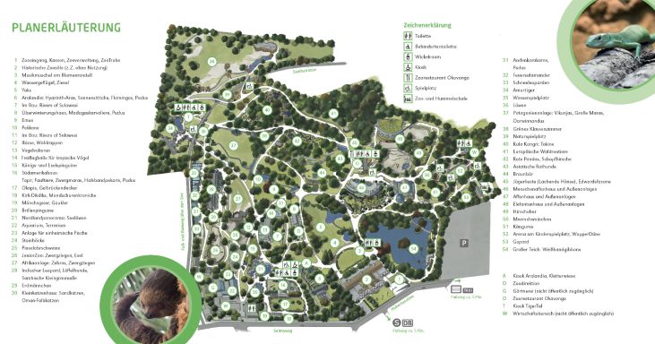 Zoomap grüner Zoo Wupertal