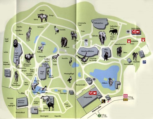 Zoomap grüner Zoo Wupertal