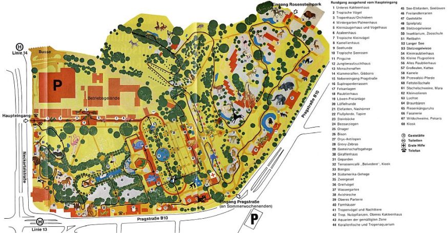 Zoomap Wilhelma Stuttgart