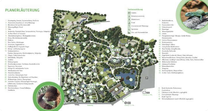 Zoomap grüner Zoo Wupertal