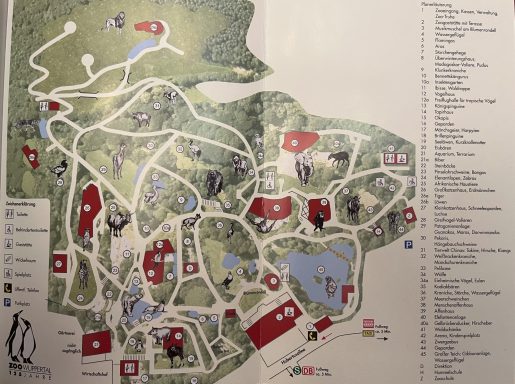 Zoomap grüner Zoo Wupertal